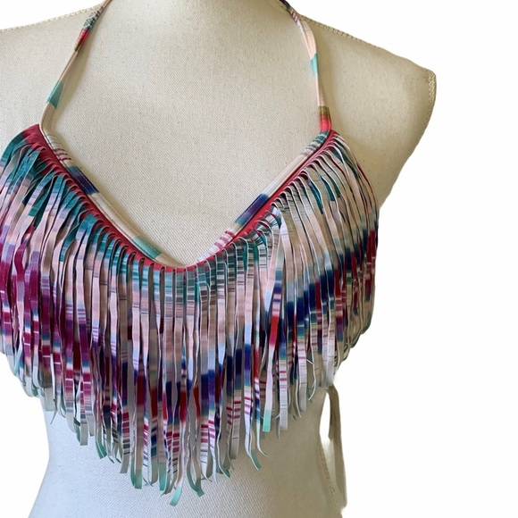 L*Space Audrey Fringe Bikini Top Size XS - Picture 6 of 14